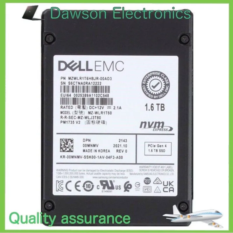 SSD-накопитель Samsung PM1735 1.6TB DELL SSD 2.5" U.2 NVMe PCIE MZ-WLR1T60 MZWLR