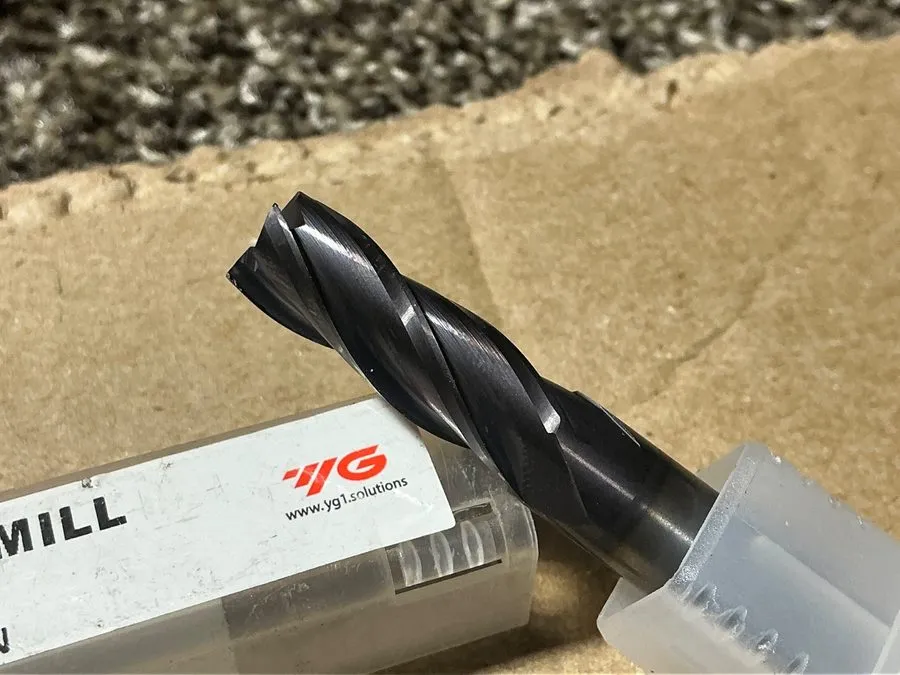 Режущий инструмент Yg-1 Tool 07584Tf Square End Mill, 0.375 In, Carbide — фото лота 1