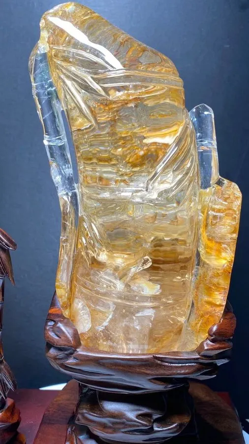 Лабораторный прибор 12.32LB TOP Natural Yellow gum flower quartz carved crystal 