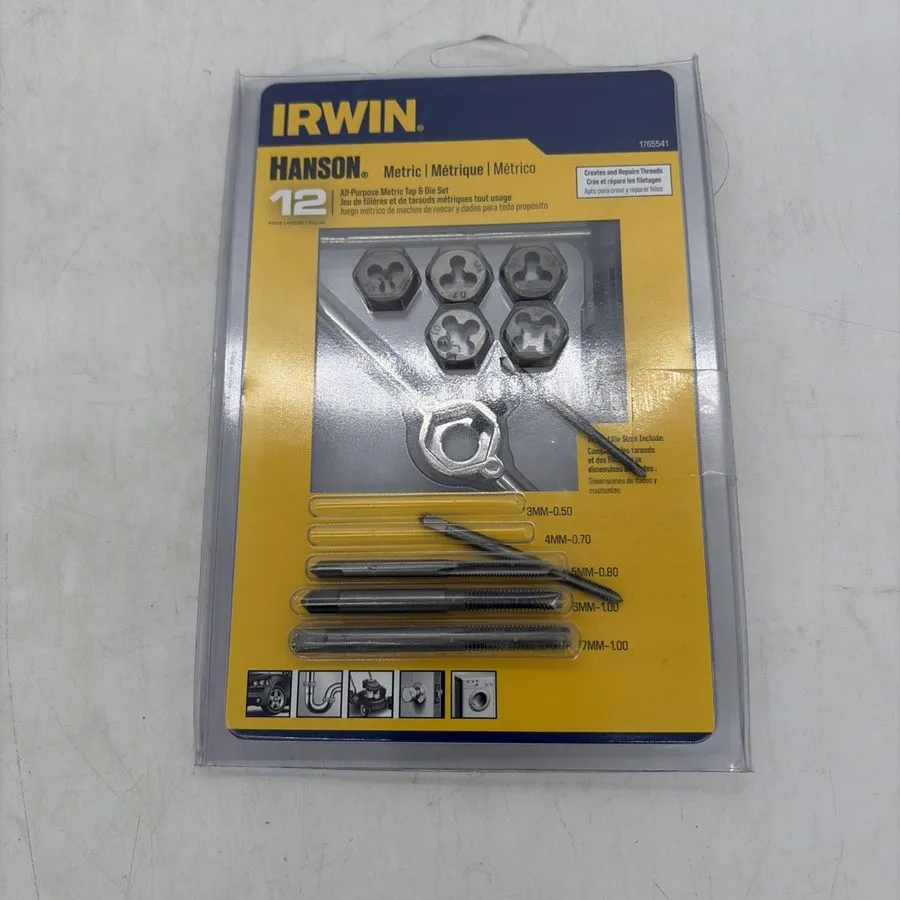 Режущий инструмент Tap & Die Set Irwin Hanson Metric All Purpose 1765541 3mm- 7m — фото лота 1