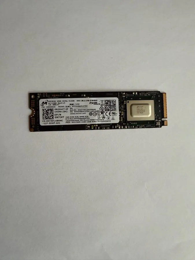 SSD-накопитель Micron 512GB M.2 NVMe SSD Solid State Drive Wiped MTFDKBA512TFH