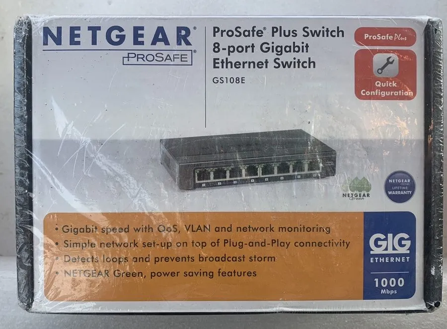 Коммутатор Netgear ProSAFE GS108E v2 Plus 8-Port Gigbit Ethernet Switch