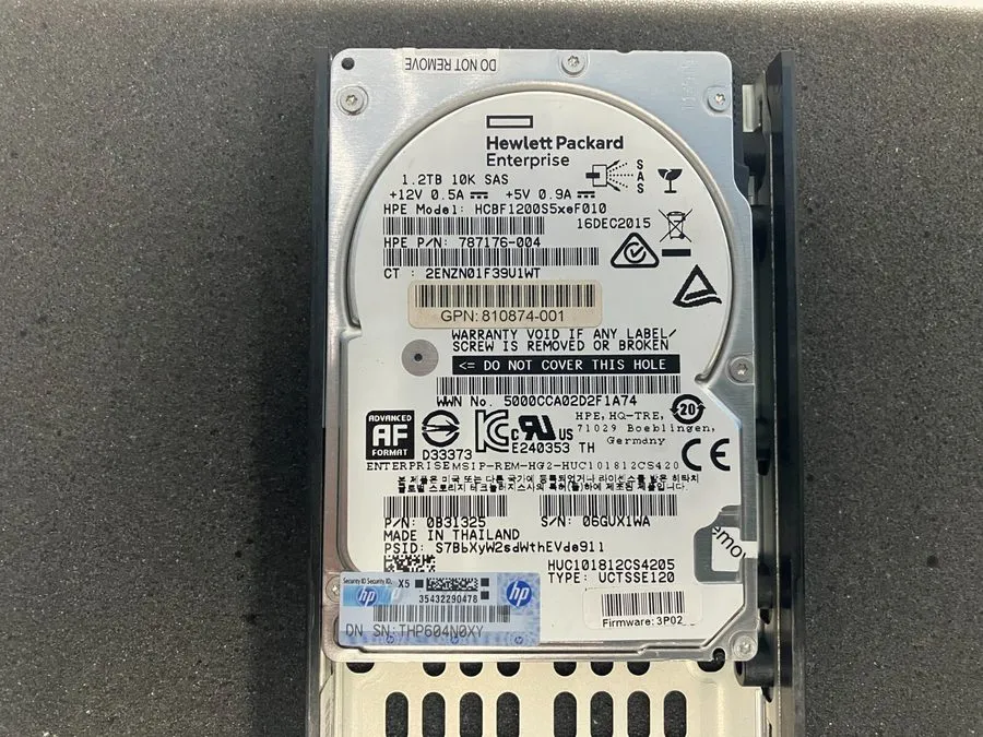 Жёсткий диск HPE 875659-001 3PAR 8000 K2P85B 1.2TB SAS 10K 2.5'' SFF HDD Hard Dr