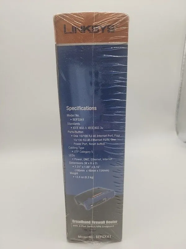 Маршрутизатор Cisco Linksys BEFSX41 Broadband Firewall Router 4-Port 10/100