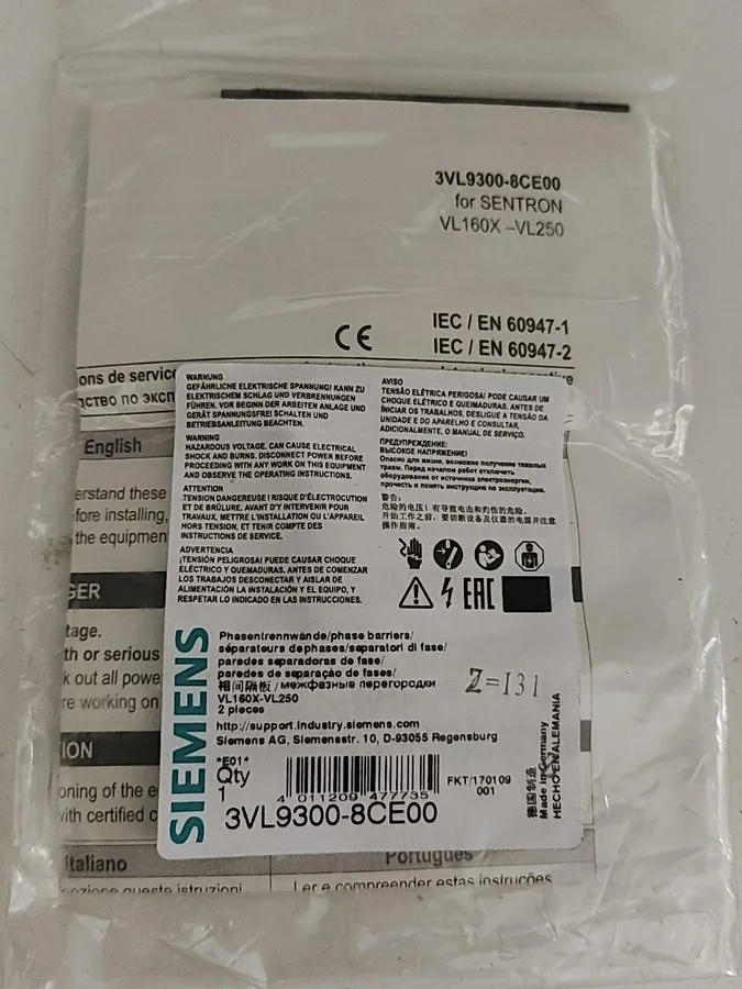 Автоматический выключатель SIEMENS 3VL9300-8CE00 Circuit Breaker