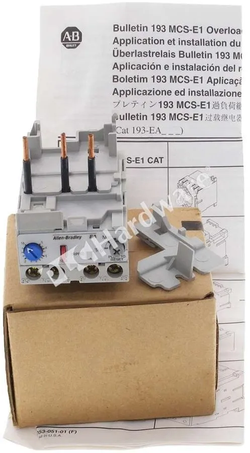 Реле защиты Open Pre-owned Allen Bradley 193-EA1EB /B Motor Protection Overload 