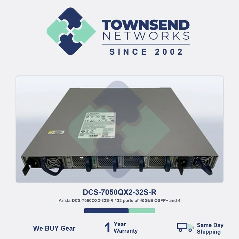 Коммутатор Arista DCS-7050QX2-32S-R 32P 40GbE QSFP+ 4P 10GbE SFP+ RA Switch — фото лота 2