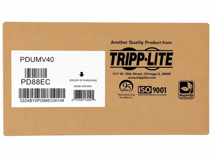 Стойка/шкаф Tripp Lite Metered PDUMV40, 20A Dual Circuit, 32 Outlets, 120V