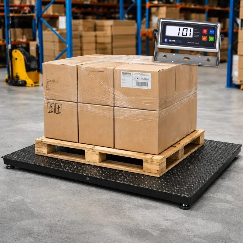 Весы PS-700-3x3 (36"x 36") Industrial Floor Scale with Metal Indicator 5000 lbs — фото лота 2