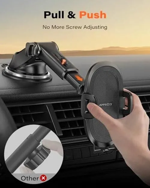 Вакуумная присоска Car Phone Holder Military-Grade Suction Cup Dashboard Black-1 — фото лота 2
