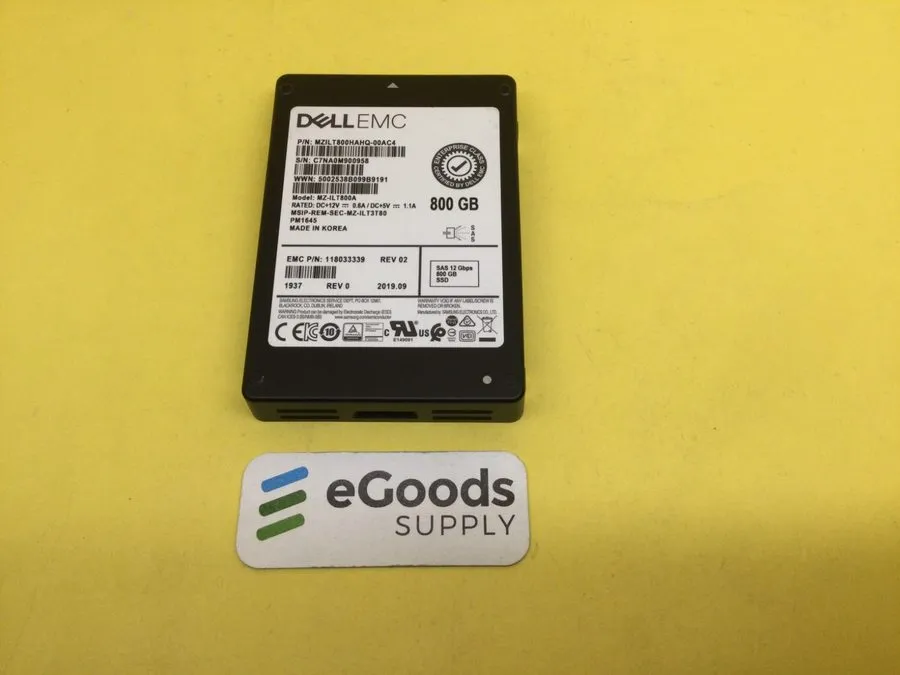 SSD-накопитель Samsung PM1645 800GB Dell version MZ-ILT800A SAS SSD 12Gbps MZILT — фото лота 1