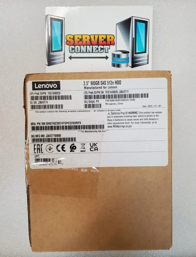 Жёсткий диск LENOVO / IBM 7XB7A00026 00YK015 900GB 2.5" 10K 12G SAS HDD Hard Dri