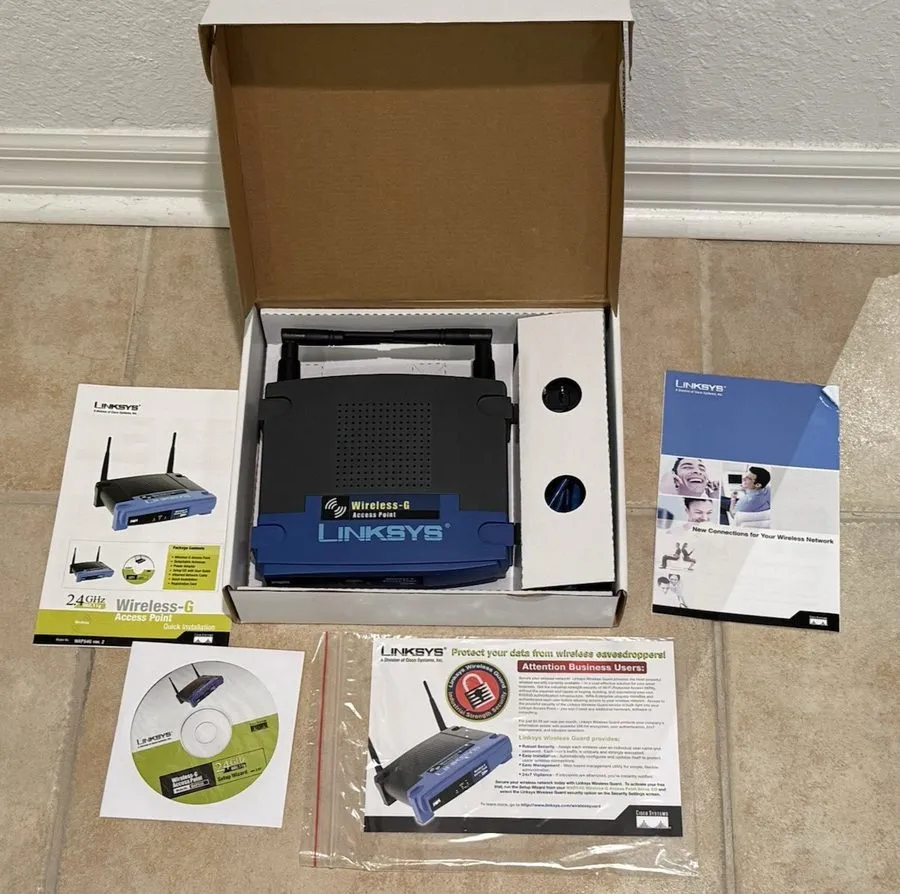 Маршрутизатор Linksys Wireless-G Wi-Fi Access Point WAP54G 2.4GHz 802.11g 54Mbps