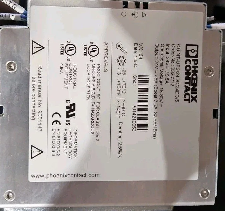 Блок питания Phoenix Contact QUINT-UPS 1AC24DC10 Power Supply Unit — фото лота 1
