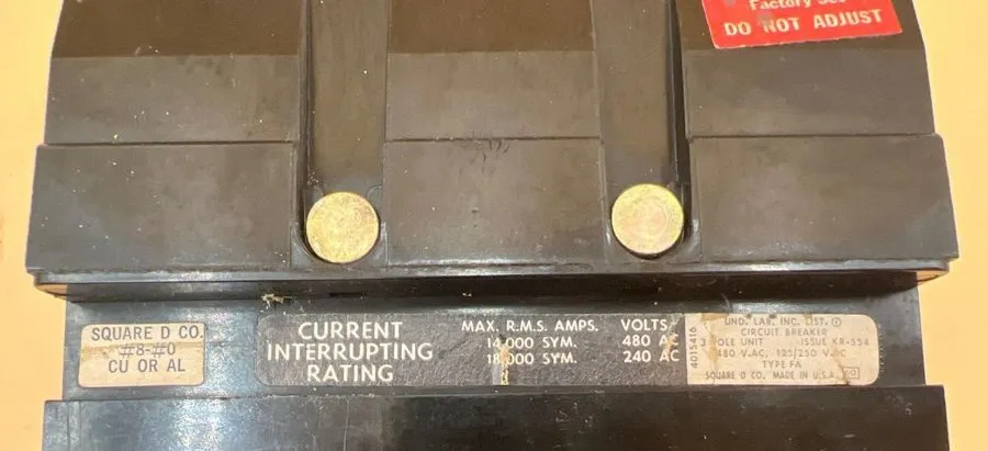Автоматический выключатель Square D FA34090 I-Line Circuit Breaker 90A 480V 3P F