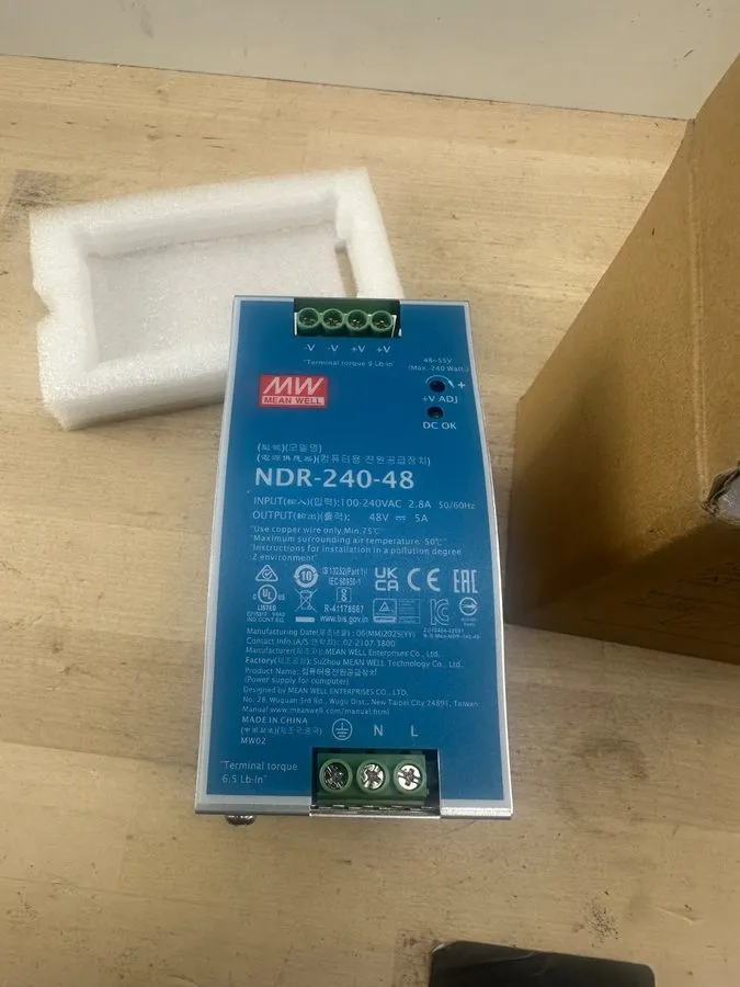 Блок питания Mean Well NDR-240-48, Single Output, DIN Rail Power Supply 48VDC 5A