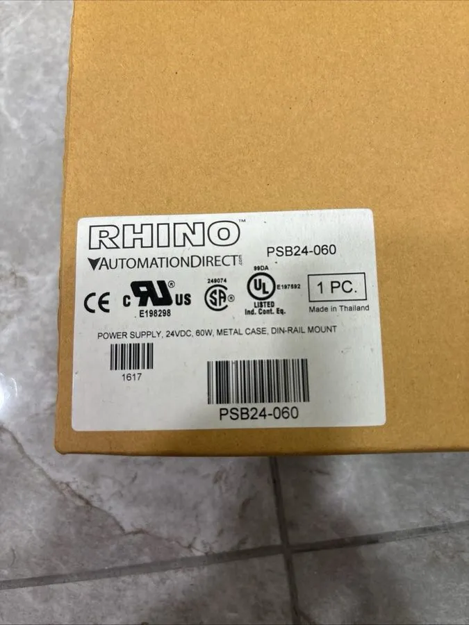 Блок питания Rhino PSB24-060 24VDC 2.5A 60W DIN Rail Power Supply AutomationDire