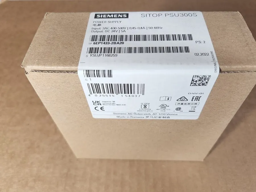 Блок питания Siemens SITOP PSU300S 24 V/5 A power supply 6EP1433-2BA20