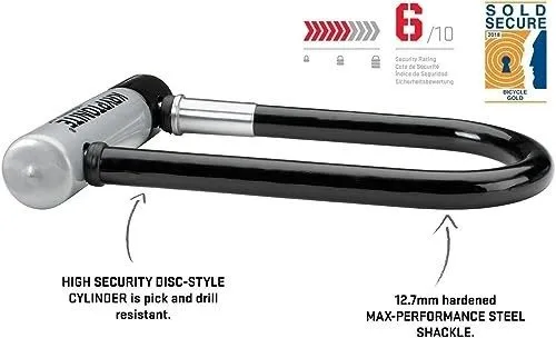 Такелажная скоба Bike U-Lock 12.7mm Hardened Steel Shackle 3.25x7 Inch Interior  — фото лота 2