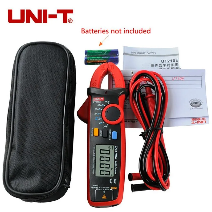 Мультиметр UNI-T Digital UT210E 100A 600V AC DC Clamp meter Multimeter True RMS  — фото лота 2