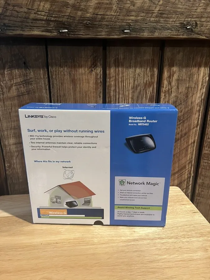 Маршрутизатор CISCO Linksys WRT54G2 V1 54 Mbps 4-Port 10/100 Wireless G Router