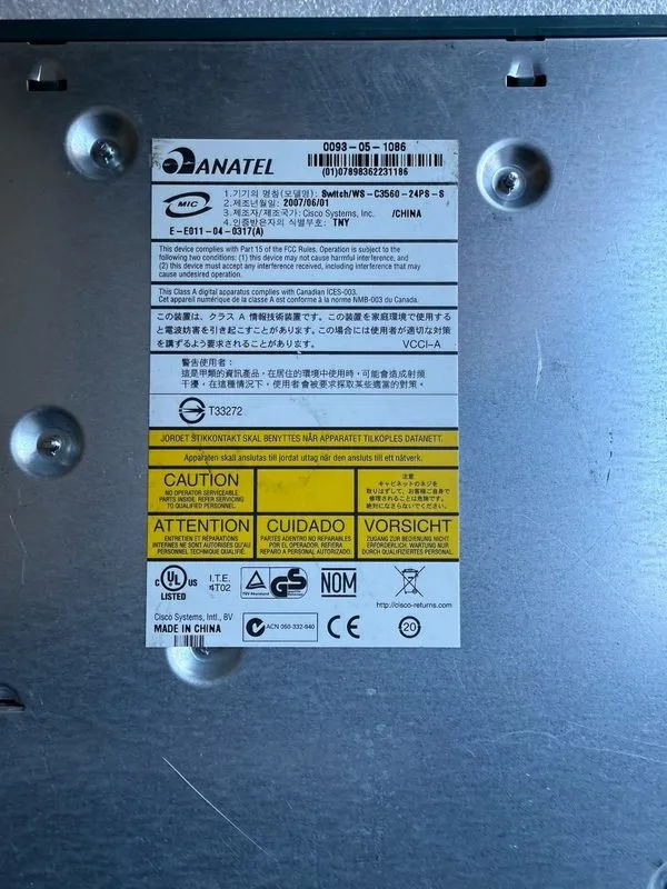 Коммутатор Cisco Catalyst WS-C3560-24PS-S 24-Port 10/100 POE Fast Ethernet Switc — фото лота 4