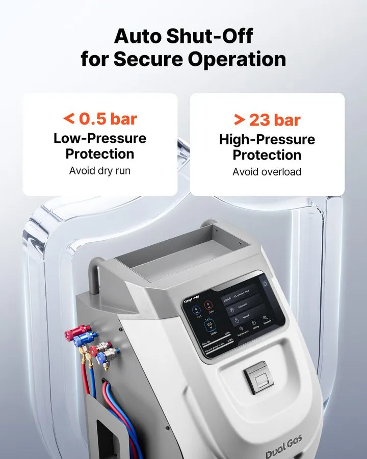 Станция обслуживания кондиционеров VEVOR Fully Automatic Refrigerant Recovery Ma — фото лота 4