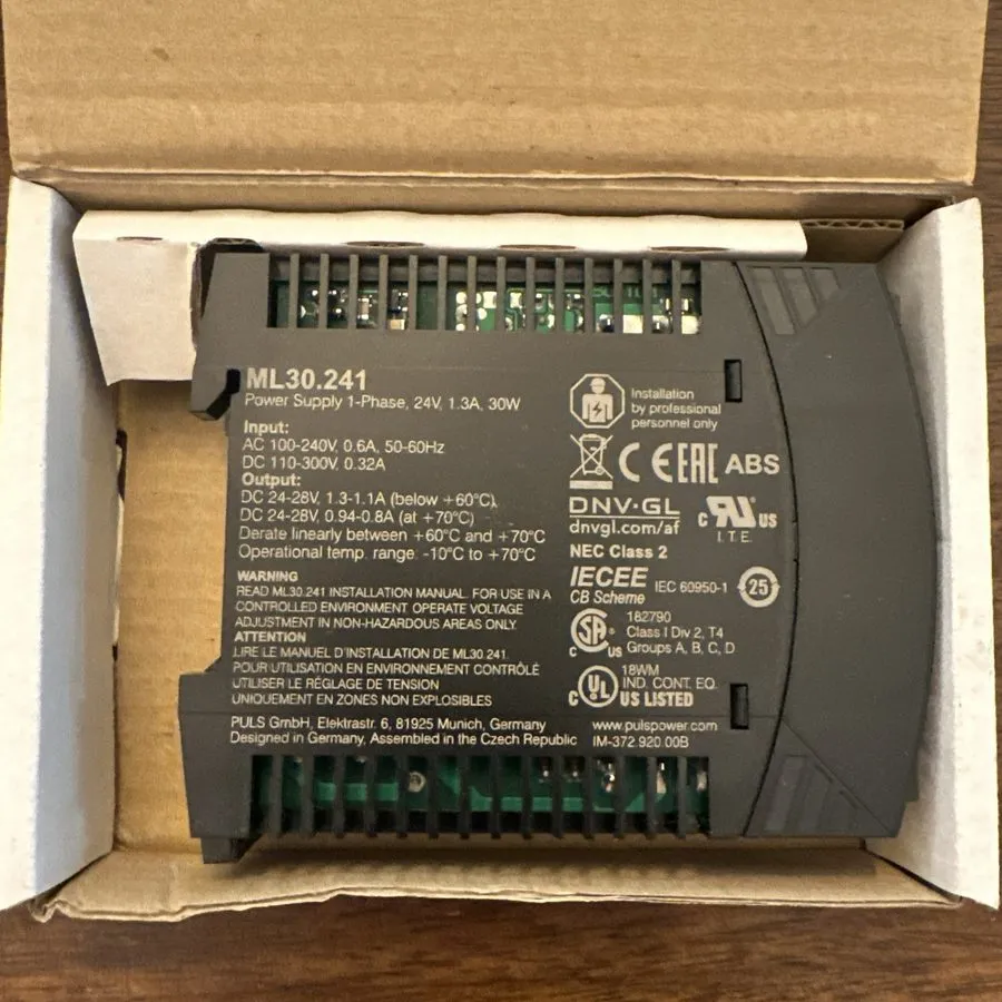 Блок питания PULS ML30.241 DC Power Supply IN 100-240Vac OUT 24-28Vdc 30W 1.3A D — фото лота 1