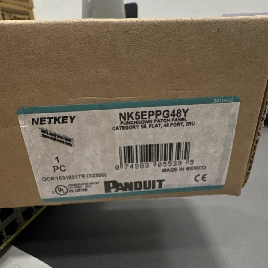 Патч-панель Panduit NetKey NK5EPPG48Y Cat5e 48-Port RJ-45 2U 19in Rack Patch Pan