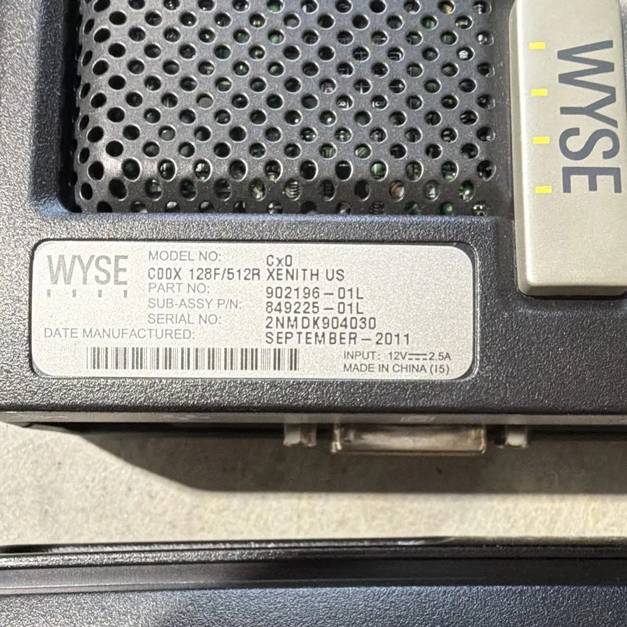 Тонкий клиент WYSE Cx0 Thin Zero Client C00X 128F/512R Xenith Model: 902196-01L — фото лота 2