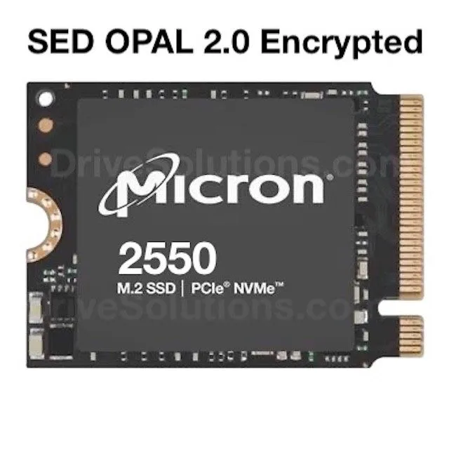 SSD-накопитель Micron 2550 256GB M.2 2230 NVMe PCIe Gen4 SSD MTFDKBK256TGE ONLY 