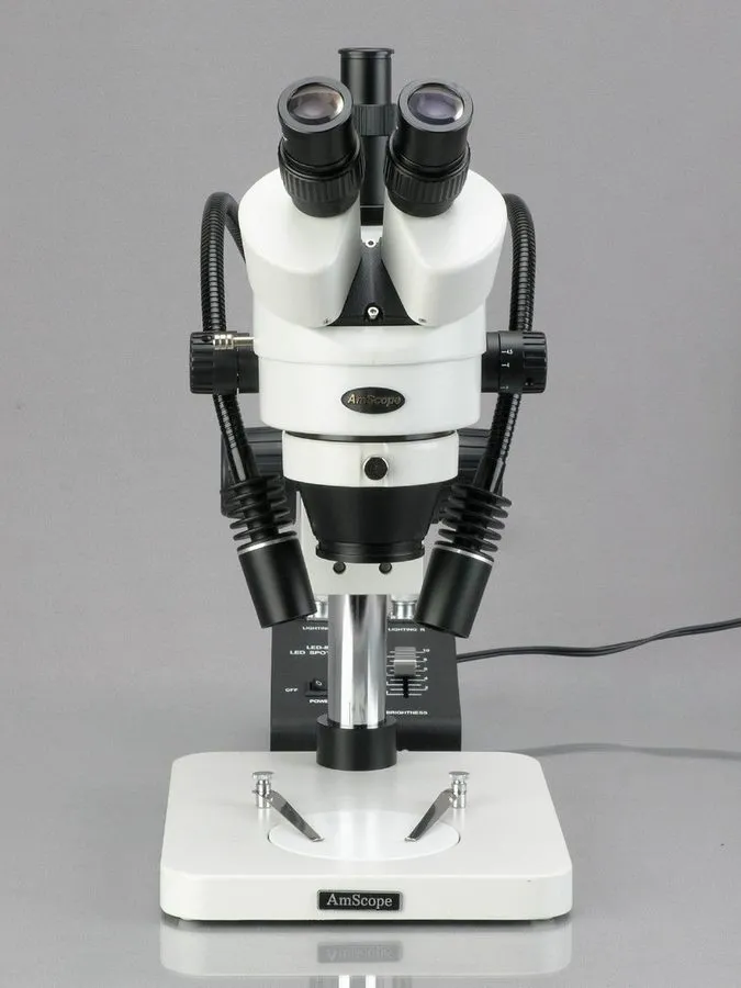 Микроскоп 3.5X-45X Simul-Focal Stereo Zoom Microscope + 30W Dual LED Light + 1.3