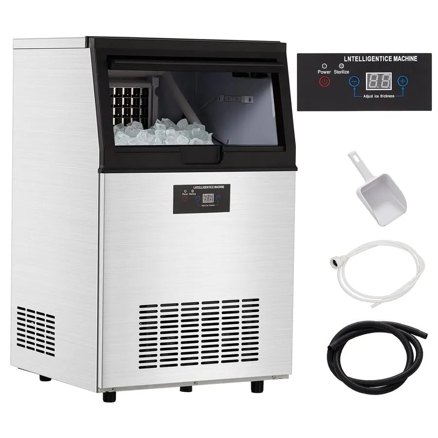 Льдогенератор 80lbs/24h Commercial Undercounter Ice Maker Built-in Ice Cube Mach