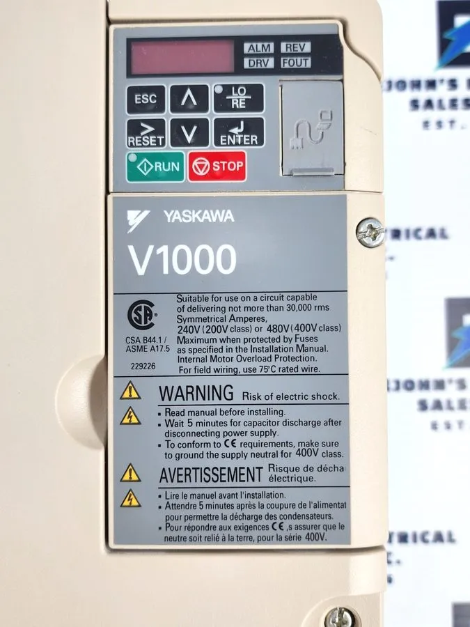 Частотный преобразователь Yaskawa CIMR-VU4A0023FAA V1000 AC Drive 24A 380/480VAC