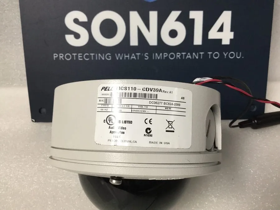 Камера Pelco ICS110-CDV39A Indoor Dome Camera 12/24V Analog Security Camera — фото лота 1