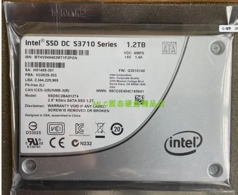 SSD-накопитель Intel DC S3710 Series 1.2TB SSD 6GB/s 2.5" SATA SSDSC2BA012T4P So