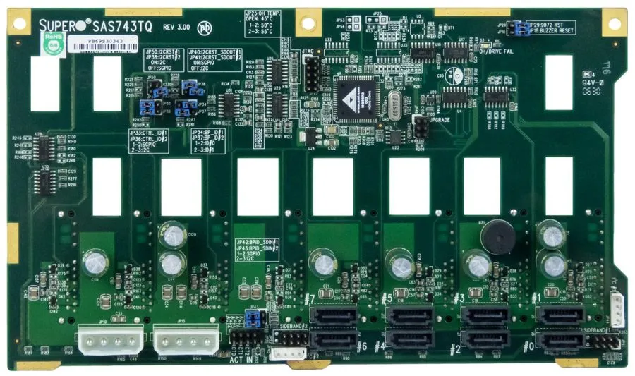 Бэкплейн Supermicro SAS743TQ 8-Port 3.5" SAS/SATA 6Gbps 4U Backplane
