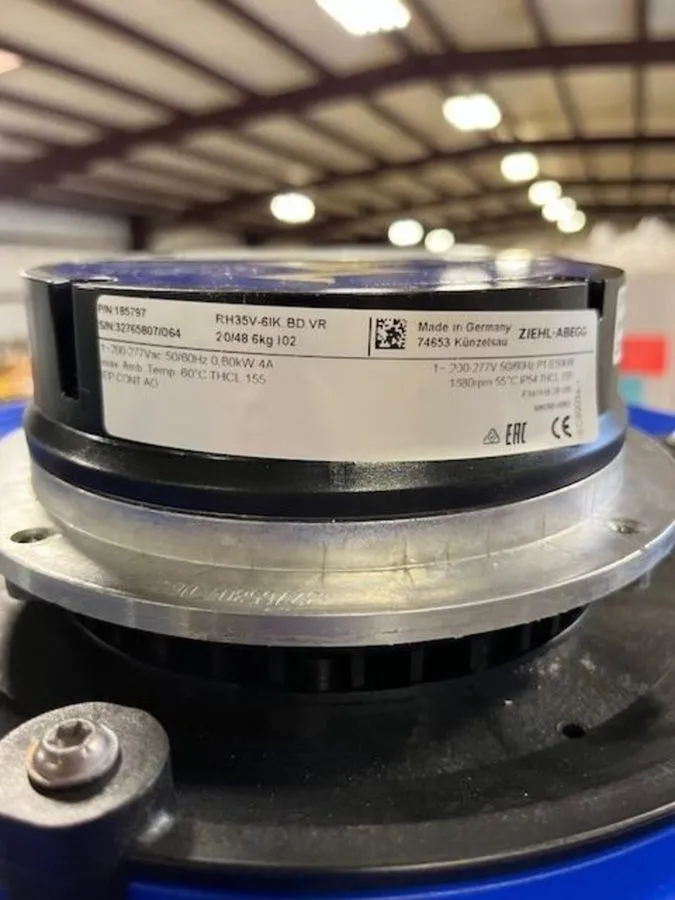 Вентилятор Ziehl-Abegg RH35V-6IK.BD.VR 200-277VAC 1680RPM Centrifugal Fan 2500 C — фото лота 2