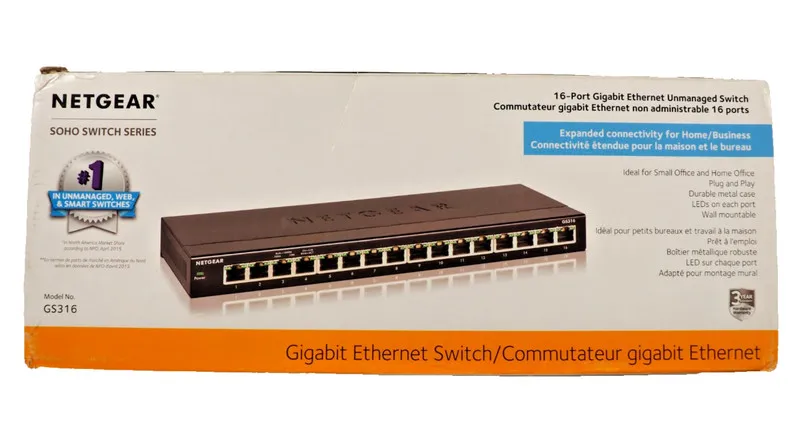 Коммутатор NETGEAR GS316-100NAS 16 Ports Standalone Ethernet Switch