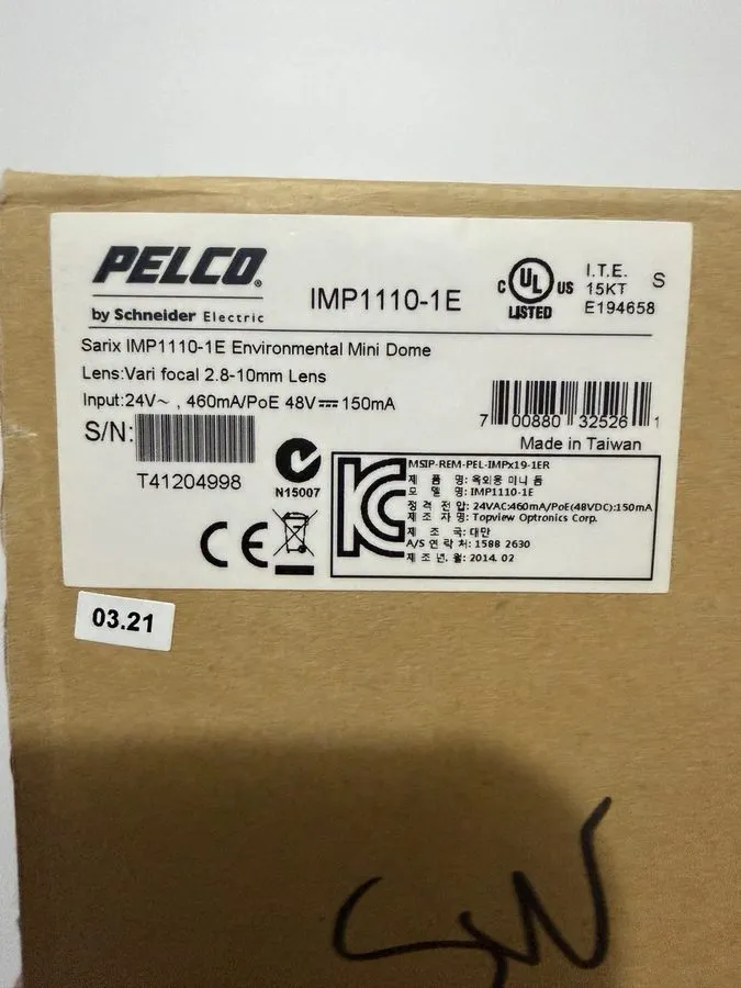 Камера Pelco Sarix IMP Series Environmental Mini Dome Camera IMP1110-1E — фото лота 1