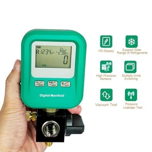 Манометрический коллектор Portable Digital HVAC Manifold Gauge Set R134A/R410A/1