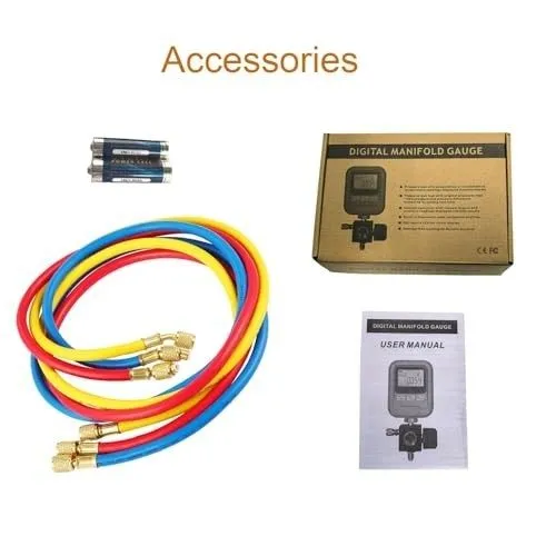 Манометрический коллектор Portable Digital HVAC Manifold Gauge Set R134A/R410A/1 — фото лота 2