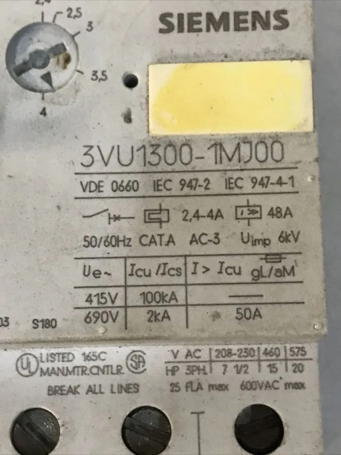 Автоматический выключатель 3VU1300-1MJ00 motor protection circuit breaker