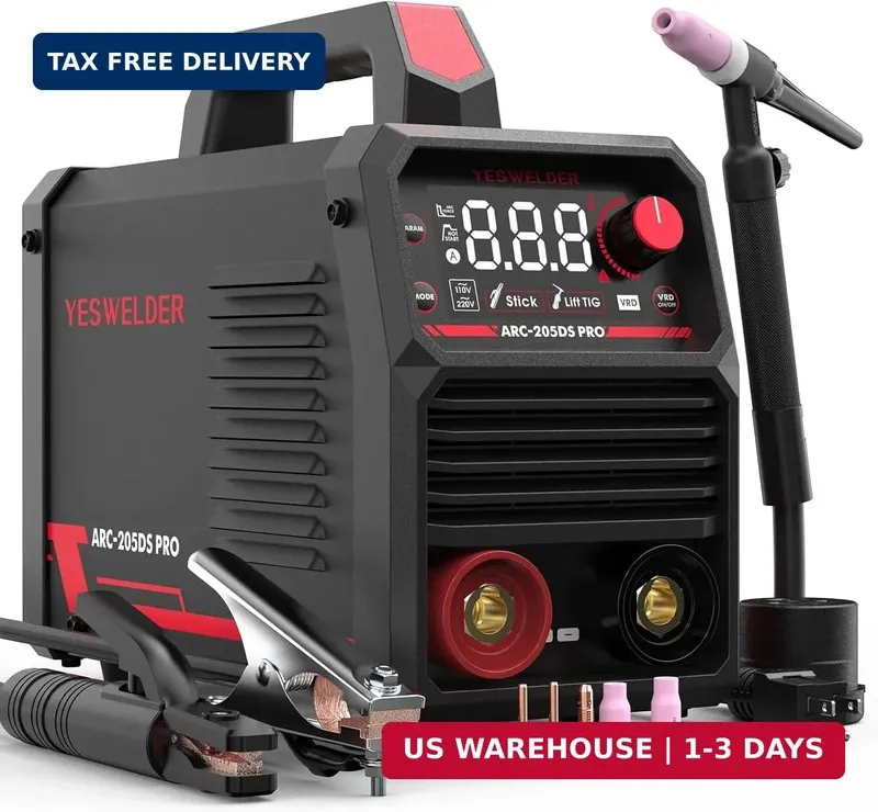 Сварочная горелка 205Amp Stick Welder ARC Welding Machine with Lift TIG Torch
