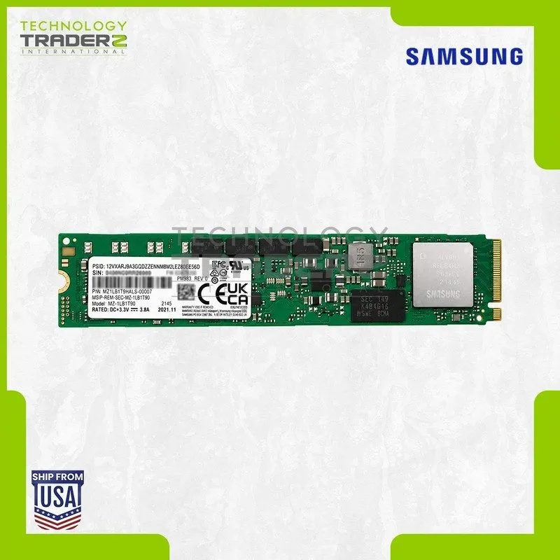 SSD-накопитель Samsung PM983 1.92TB NVMe PCIe M.2 MZ1LB1T9HALS SSD MZ-1LB1T90 Br