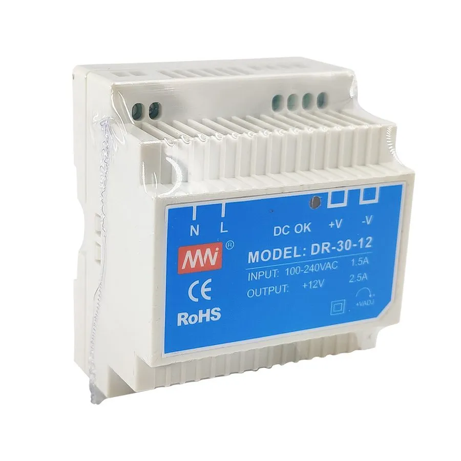Блок питания 2.5A Industrial DIN Rail Power Supply,DR-30-12 30W Single Output 12