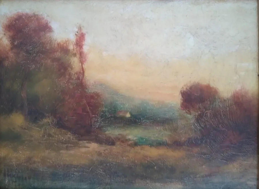 Лабораторный прибор HUDSON MINDELL KITCHELL (1862-1944) Oil on Canvas, Tonalist/ — фото лота 1