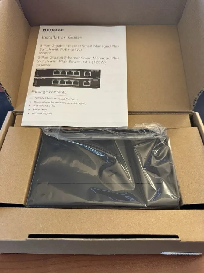 Коммутатор NETGEAR GS305EP Smart Managed Switch 5-Port Poe Gigabit Ethernet 63W