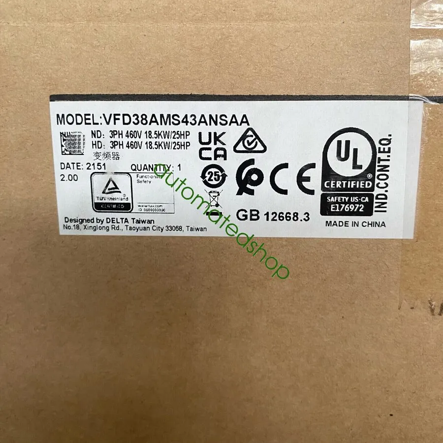 Частотный преобразователь VFD38AMS43ANSAA Delta VFD inverter MS300 18.5kw 25HP 3