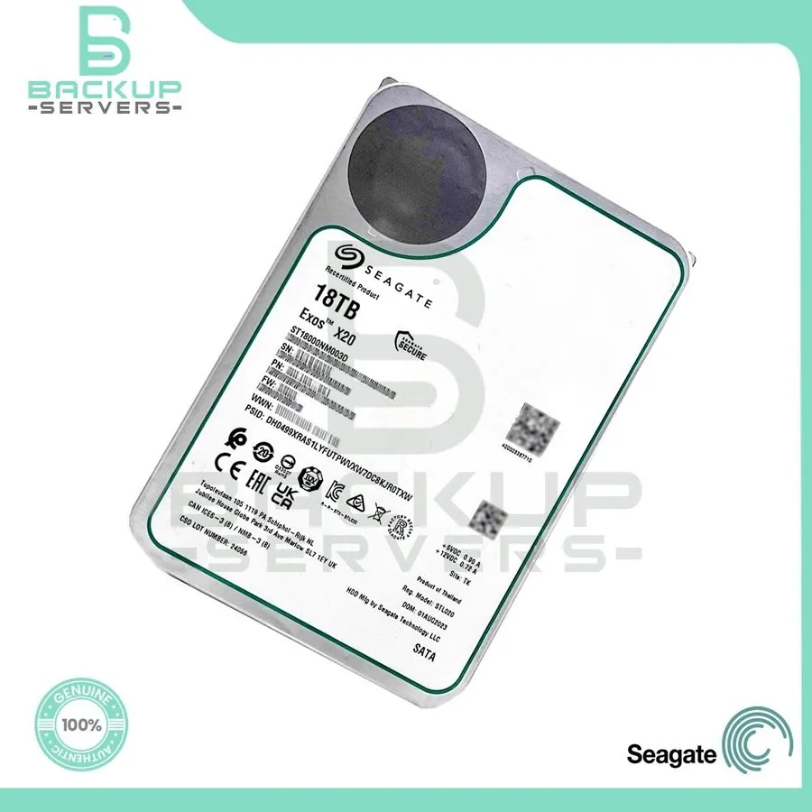 Жёсткий диск Seagate Exos X20 ST18000NM003D 18TB SATA 6Gb/s 7200 3.5" Enterprise